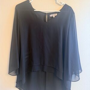 Jennifer Lopez Black Sheer Blouse